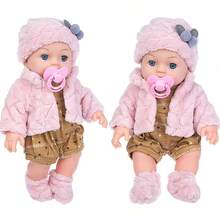 12英寸/30厘米重生娃娃，婴儿娃娃套装，包含帽子、袜子和玩具奶嘴，逼真的儿童玩具，适合派对游戏，是送给孩子的最佳圣诞节和万圣节礼物。 - 粉色 - 查看 6