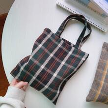 Women Shoulder Bags - 紅灰格 - 查看 6