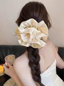 日常佩戴的纯色网状发圈，适合女孩打造各种发型，休闲发绳，马尾辫发圈，头饰