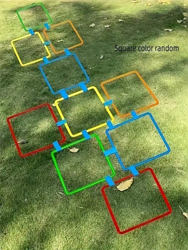 10 piezas Juego de movimiento sensorial rebotante, plástico PP duradero, actividades y ejercicios deportivos al aire libre para varias personas, mejora de la agilidad y la reacción rápida, actividades de patio trasero, colores surtidos