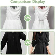 2pcs Waist Cincher, Vintage Dress Cincher, Back Strap Shawl Cardigan Cincher, Waist Tightener (Classic), Metal, No Gems - Multicolor - View 7