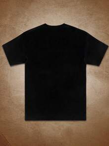 Camiseta gráfica vintage de la banda de rock Gramps para hombres y mujeres - blanca de manga corta con cuello redondo, top casual con estampado retro negro y gris, lavable a máquina, ropa de calle diaria, camisetas vintage - Negro - Ver 3