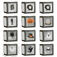 1件/4件/8件万圣节气球装饰套装3D鬼南瓜头气球盒创意派对装饰派对家居户外恐怖场景布置