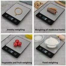 Digital Food ScaleGraduation Kitchen Scale For Baking & Cooking, Stainless Steel With Tare Function.Requires 2*AAA Batteries For Power Supply(Batteries Not Included). - Plateado - Ver 5