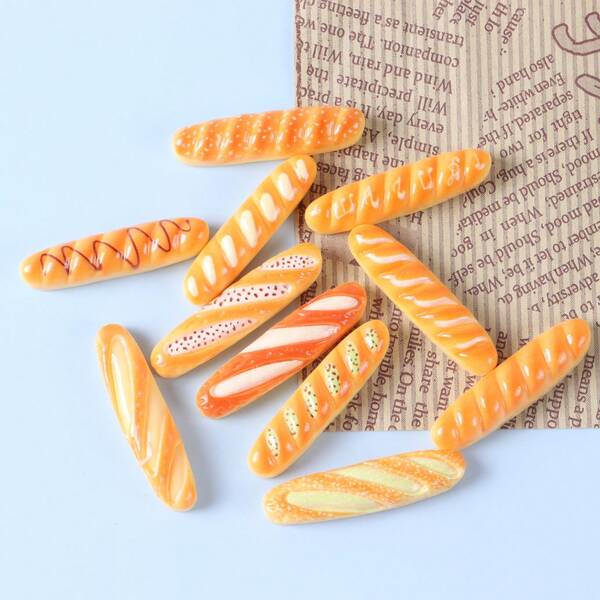 5pcs Realistic Bread & Cake Replica Model Toys, Decorative Props, Random Styles For Bakery