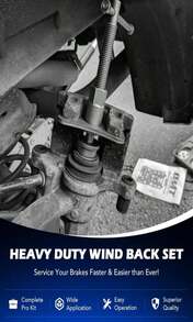 Orion Motor Tech 24pcs Heavy Duty Disc Brake Piston Caliper Compressor Rewind Tool Set And Wind Back Tool Kit For Brake Pad Replacement Reset, Fits Most American, European, Japanese Autos