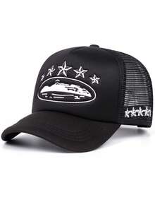 2025 Fashion Personalized Simplicity New Baseball Hat Five Star Embroidery Street Fashion Creative Hip Hop Hat Street Dance Decoration Hat Outdoor Leisure Sports Sunshade Hat Breathable Mesh Hat For Daily Life Suitable For Both Men And Women