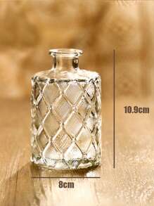 1 套复古迷你花瓶，各种款式，小花瓶用于中心装饰，透明花盆带雕刻细节，非常适合乡村婚礼、派对和聚会餐桌装饰、家居装饰、花瓶、中心装饰、餐桌装饰，用于现代波西米亚风格