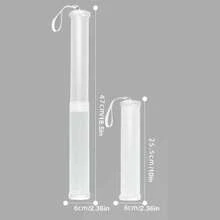 1PCS Soporte de bolígrafo telescópico transparente de ABS, soporte para pinceles de arte, adecuado para almacenamiento de pinceles de dibujo al aire libre - b - Ver 3
