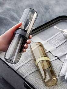 1个二合一便携式牙刷盒，带漱口杯，防尘浴室收纳盒 - 分体式设计，适合家庭旅行/居家/返校，是冬季旅行和情人节的理想礼物，也是家庭、学生、旅行者和节日购物者的完美之选。 - 彩色 - 查看 5