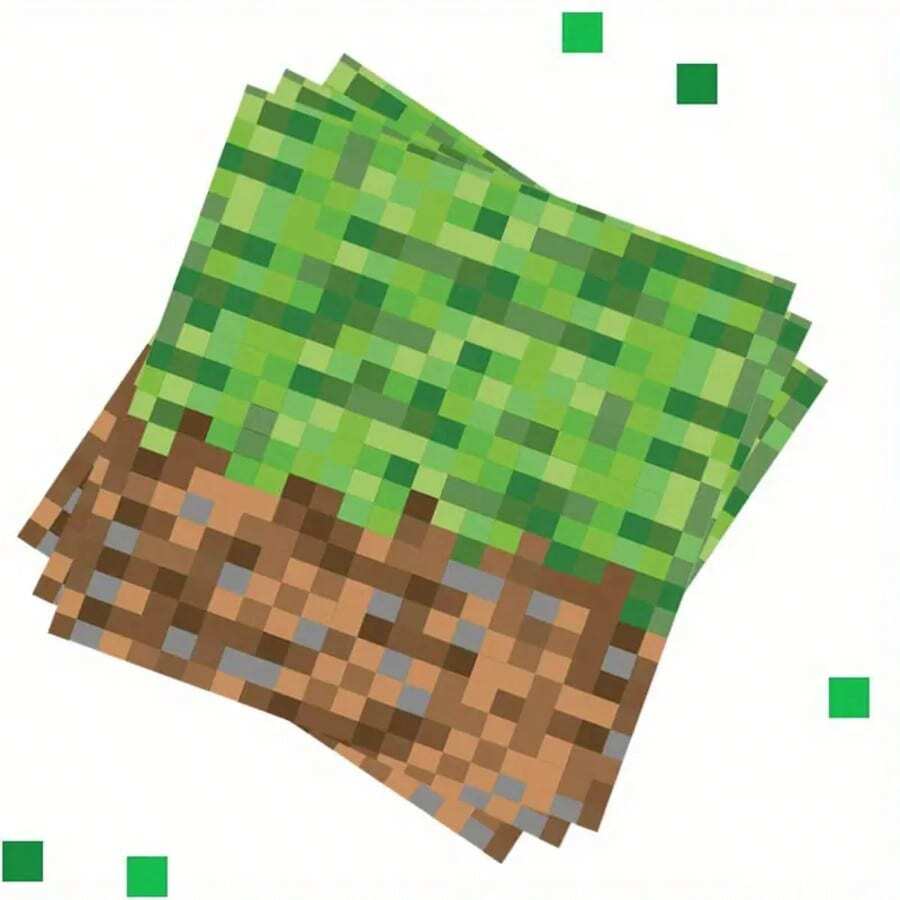20pcs/40pcs/60pcs/Set Serbet Pesta Pixel - Serbet Dekoratif Sekali Pakai Bertema Video Game, Dekorasi Peralatan Makan Pesta Ulang Tahun, Liburan, dan Acara Kumpul Teman, Dekorasi Serbet Pesta, Peralatan Makan Liburan, Desain Menarik - Multiwarna C - View 1
