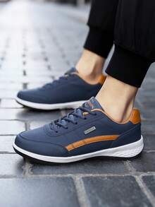 Men's Sneakers Sports Casual Shoes PU Leather Outdoor Men Walking Shoes Four Seasons Soft Bottom