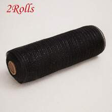 1/2 Rolls Deco Mesh Ribbon - 10inch X 30 Feet Each Roll Metallic Foil Mesh Ribbon For Wedding, Birthday,Halloween, Thanksgiving, Christmas, New Year DIY Gift Decorationand Home Decorating