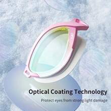 1 pereche ochelari de înot profesionali anti-aburire, impermeabili, lentile acoperite de înaltă definiție, design unisex, echipament de înot