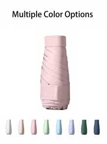 1pc UPF50+ Sun & Rain Mini Travel Umbrella, Windproof Compact Parasol (For Hiking/Pocket), Mini Travel Sun Small, Compact Uv Umbrella Protection Sun, Lightweight Portable Parasol Windproof, Fabric Wallet Umbrella For Commuter, Outdoor Activities In Rainy And Sunny Days Umbrella For Women Umbrella Rainproof Windproof