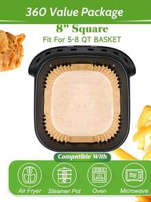 200 tờ giấy dầu chiên không dầu 6 inch, lót giỏ đựng thức ăn, lót đĩa, đồ trang trí bàn, lót khay chống dầu mỡ, lót gà rán và khoai tây chiên, quà tặng Ngày của Mẹ, đồ dùng tiệc nướng, lót thức ăn Halloween, đồ dùng ăn uống Giáng sinh và đồ trang trí bát - màu nâu - Xem 6