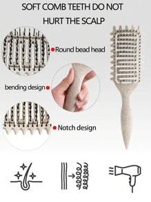 Escova Definidora de Cachos para Cabelos Cacheados, Escova de Penteado e Desembaraço, Escova de Volume de Levantamento de Pontas para Cabelo Molhado, Separa e Define os Cachos Sem Frizz, Escova para Cabelos Cacheados e Ondulados, Pente de Penteado Anti-Quebra, Ferramenta para Cabelos Cacheados para Mulheres, De Volta às Aulas, Essenciais de Viagem e Férias, Acessórios de Cabelo para Mulheres