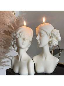 幻想主题香薰蜡烛硅胶模具 - 独特的男性和女性身体形状，DIY 工艺工具 - 白色 - 查看 8