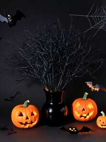 MEHELANY 22Pcs Artificial Plant Halloween Dead Branche 3D Bats Wall Decals Stickers Decor, Lifelike False Branches DIY Tree Branches For Halloween Props For Spooky Table & Haunted House, Dinner Party Decor, Witchcraft Theme, Horror Home Decor, Gothic Party Supplies,Haunted House Lighting, Ghost, Xmas Decor, Autumn, DIY Door Wreath Decor Halloween Decor Room Decor