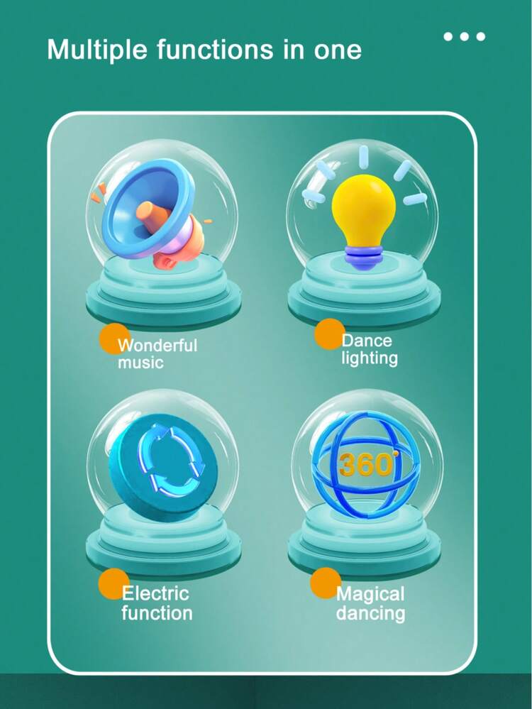 Crawling Electric Dancing Jellyfish Toy, Jellyfish Tummy Time Toy With Led & Music, Automatic Obstacle Sensor Smart Tentacle Explorer,Christmas Stocking Stuffers For Kids(Colours And Details Are Random) - Multicolor - View 6