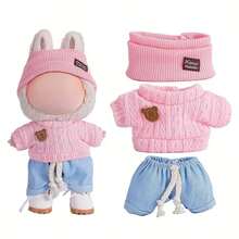 6.69-Inch Doll Clothes, Compatible With Labubu,1sets Of Decoration - Fashionable Bucket Hat And Sweater And Pants Or Skirt Set, Suitable For 6.69-Inch Dolls, Cute BuLabu Accessories, For Play And Display (Shoes And Dolls Not Included) - Multicolor - View 5