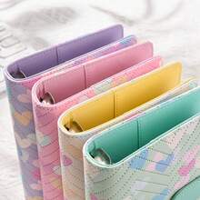 A6 PU Leather Binder 6-Ring Notebook, Stylish Design, Personal Notebook Binder Cover, Can Be Used For Cash Budget Storage Shell, Album Shell,For School Supplies,Back To School