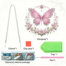 Unique Acrylic Diamond Art Butterfly Wreath - Asymmetrical Mosaic Decor, Suitable For Bedroom, Study And Home Windows - Creative Handmade Gift