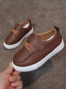 1 Pair Outdoor All-Season Fashionable Casual Retro Style Flat Children Shoes - Brown - View 8