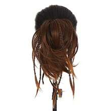 Mled My Bun Hairpiece Hair Rubber Scrunchie Synthetic Wavy Bun Extensions Elastic Chignon Instant Ponytail Updo For Women Medium Brown To Auburn Brown 8001 - 中棕色至赤褐色 - 查看 3