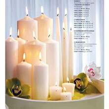 1/5pcs White Tapered Cylinder Aromatherapy Candle, Smoke-Free & Dripless, Suitable For Home Decoration, Home Ornament/Wedding Candle/Dinner Party/Church Candle/Emergency Ceremony/SPA, Festival Candle (White, Multiple Sizes)