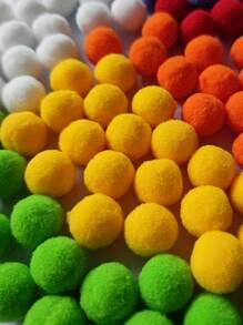 100 个 1 厘米毛绒绒球，彩虹涤纶工艺球，绒球非常适合 DIY 创意工艺装饰、工艺品、毛毡板、家居必需品、派对用品、复活节礼物、装饰品、挂饰和 DIY 项目、工艺配件、母亲节、婚礼季、毕业季、送给家人和朋友的礼物 - 彩色 - 查看 5