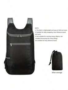 Lightweight And Foldable Outdoor Backpack - A Large-Capacity 8-Inch Sports Bag With A Durable Zipper Closure, Available In Multiple Colors (Black Display), Suitable For Hiking, Cycling, Camping, Yoga And Travel - The Perfect Holiday Gift, Breathable Mesh Design, Camping Gear, Sporty Style, High-Quality Fabric, Exclusive To Fitness Enthusiasts - Multicolor - View 15