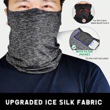 Summer Lightweight Breathable Waterproof Windproof UV Protection Adjustable Drawstring Neck Gaiter Face Mask Scarf, Perfect Holiday Gift For Family Friends Elders - Multicolor-6 pack - 查看 7