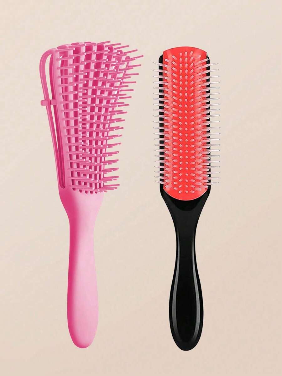 2/5件套卷发梳套装，女士卷发梳，自然卷直发梳套装，造型梳，9排尼龙刷毛，梳子，解结梳，球形梳，迷你梳套装，木梳，梳子，边缘梳，梳子套装，梳子，迷你梳子，解结梳，理发师，理发师配件，美发设备，发型，美发，梳子，梳子套装，梳子，卷发梳，解结梳，女士梳子，理发师，理发师配件，理发店，美发设备