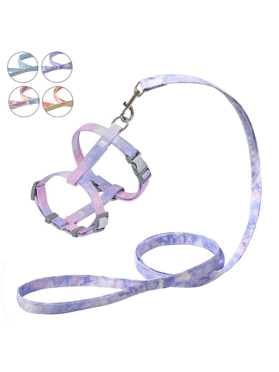 Cat Harness And Leash Set - Adjustable Gradient Kitten Harness, Escape Proof Harness With Leash , Comfortable Soft Lightweight, Use Easy, Outdoor Walking Travel Kitten Harness For Small Medium Large Cats