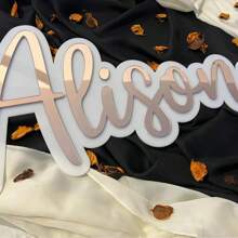 Custom Acrylic Name Sign Choose Your Font - Living Room Decor, Party Decoration, Baby Name Sign, Nursery Decor, Mirror Gold Sign