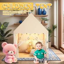 RonHam [户外休闲玩具] 趣味儿童游戏帐篷，精致公主童话城堡，米色和粉色两种款式，游戏屋帐篷，儿童秘密基地和睡觉帐篷，便携式娱乐游戏屋，送给孩子的理想节日礼物，圣诞礼物，沙滩玩具，不含配件和灯具