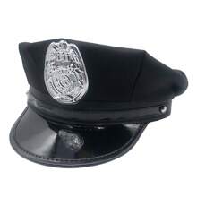 1 pieza Gorra de policía unisex, gorra de visera, sombrero para jugar a ser policía en Halloween, regalo del Día de San Valentín, artículo para el Día de San Valentín, apto para fiesta de Navidad con disfraces sexy y trajes eróticos