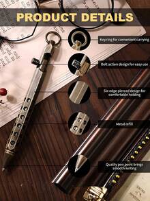 男士个性化刻字钢笔，栓动式钢笔，毕业礼物，定制钢笔，周年纪念礼物，送给爸爸、老师的礼物，个性化栓动式钢笔，伴郎礼物，送给爸爸、男士、老师、毕业、公司、生日、男友、爷爷的礼物，定制刻字，圣诞礼物用品 - 彩色 - 查看 5