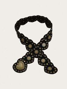 1 buc Curea Stil Boho Cowboy Western, Curea din piele punk cu cataramă unică în formă de inimă pentru femei, Accesoriu pentru curea boemă, potrivită pentru rochii, purtare zilnică, petreceri, Crăciun, cadouri