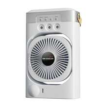 Portable USB Desktop Fan, Three-Speed Three-Hole Spray Fan, Humidifying And Cooling Spray Fan, With Seven-Color Lights, Highly Suitable For Home, Office And Summer Use, It Is A Multi-Functional Appliance