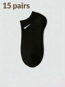 1 par de calcetines unisex, calcetines deportivos, calcetines cortos blancos/negros/grises, calcetines invisibles, de unicolor y estilo minimalista, adecuados para uso diario casual