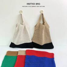 Women Shoulder Bags - 黑卡拼接 - 查看 3