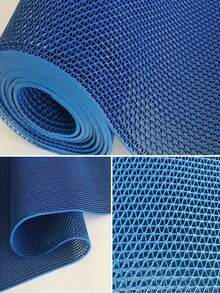 1pc Hollow Design, Outdoor Commercial Bathroom Anti-Slip Mat, Thickened Entrance Kitchen Floor Mat, Bathroom Shower Room Toilet Non-Slip Pad - Blue - View 7
