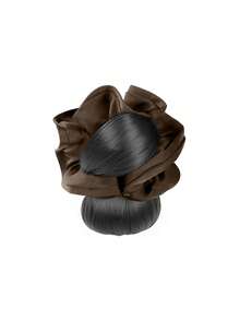 Low Bun Synthetic Wig Claw Clip, Chicken Feather Clip Hair Bun, Fluffy Back Head Flower Bud Wig Hair Accessories 1pc Fashion Hair Clips Autumn Accessories Fall Winter For Vacation Outfits Woman Summer - Multicolor - View 12