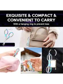 1 Kéo cắt nhãn hiệu mini bằng thép không gỉ có thể gấp gọn kèm 1 móc khóa, kéo nhỏ du lịch bỏ túi đa năng dành cho y tá, du lịch, văn phòng, thủ công, may vá, gia đình - Nhiều màu - Xem 8