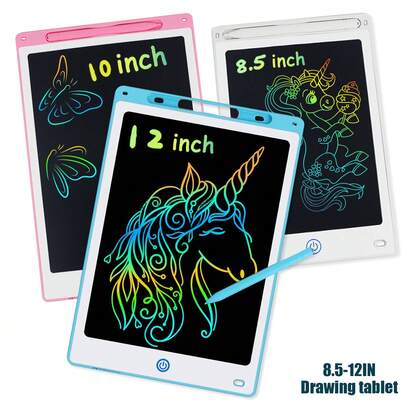 RSP Máy tính bảng viết LCD 12/10/8,5 inch, bảng vẽ, bảng viết nhiều màu, giải phóng tiềm năng sáng tạo của trẻ em, quà tặng sinh nhật mang tính giáo dục cho trẻ em, quà tặng Giáng sinh và Halloween, quà tặng trở lại trường và sinh nhật, đồ chơi trẻ em thiết yếu cho gia đình và du lịch