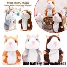 Juguete de peluche de hámster eléctrico parlante lindo, aprende a imitar el habla y asentir. Juguete de peluche interactivo de hámster, regalo para bebés, juguetes de peluche, juguetes, costura, lujoso, regalo para niñas, juguete de ratón de peluche. - Multicolor - Ver 2