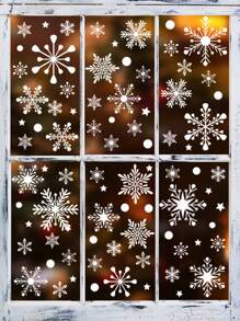 Weihnachts-Schneemann Fensteraufkleber, Weihnachts-Schneeflocken Aufkleber, Weihnachtsparty & Winter Heim-Dekoration