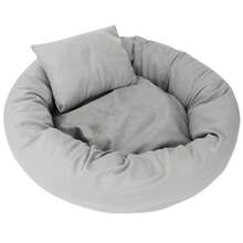 Pet Bed & Crate Mat - 50cm Diameter Pink Cat Bed With Pillow - View 10